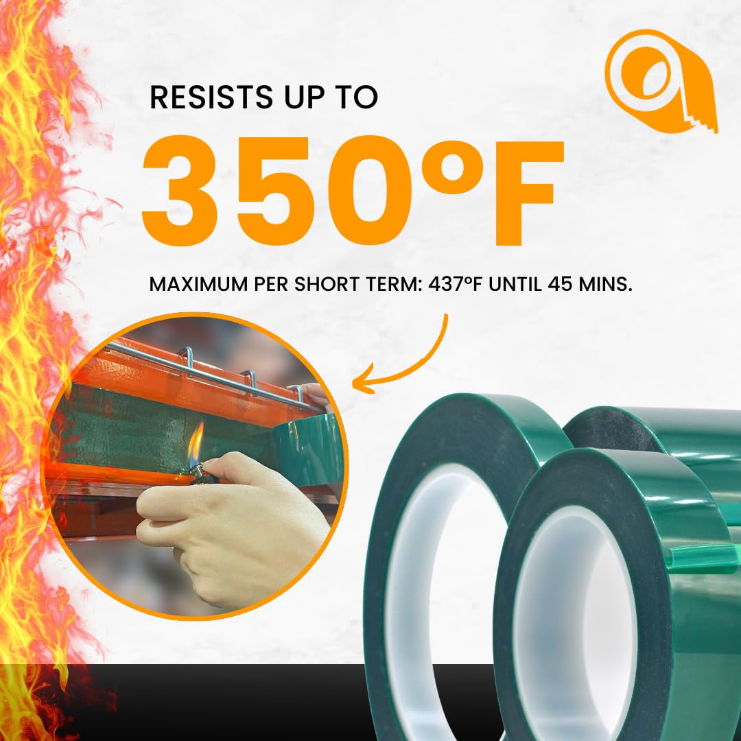 Green Single Side Self Adhesive Silicone PET Tape